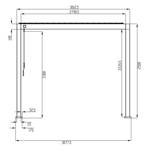 ROTA LOUVERED PERGOLA 3m x 3m