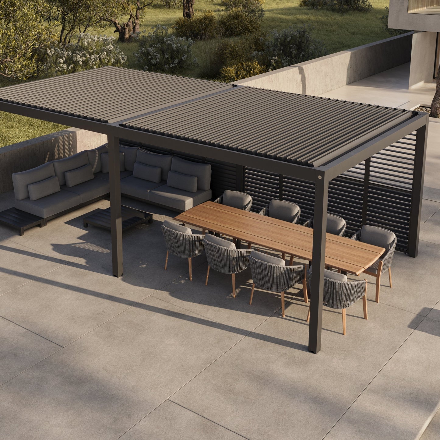LUXE MANUAL LOUVERED PERGOLA 3m x 2.75m